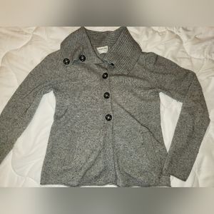 Gray sweater cashmere blend one size